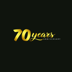 70 Year Anniversary Vector Template Design Illustration