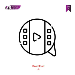 Outline digital-campaign  icon vector isolated on white background. Popular icons for 2019 year. marketing. Graphic design, mobile application, logo, user interface. EPS 10 format vector