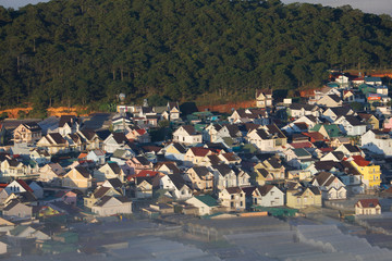 City in morning mist - Dalat, Vietnam