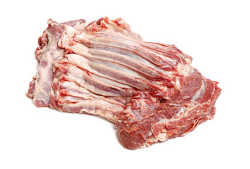 Obraz premium raw lamb meat on white background