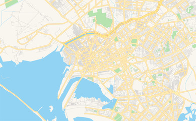 Printable street map of Karachi, Pakistan