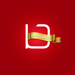 10 Year Anniversary Vector Template Design Illustration