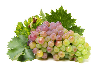 Grapes on a white background 