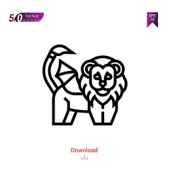 chimera fantasy character isolated on white background. Popular icons for 2019 year. fantasy-character. Graphic design, mobile application, logo, user interface. EPS 10 format vector