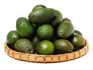 Avocado on a white background