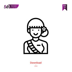 cambodia  national costume icon vector isolated on white background.logo, People , Graphic design, mobile application, icons 2019 year, user interface. Editable stroke. EPS10 format