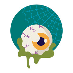 eyes scary halloween on white background