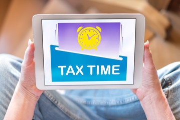 Tax time concept on a tablet