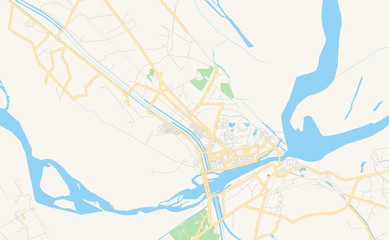 Printable street map of Sukkur, Pakistan