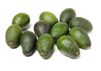 Avocado on a white background