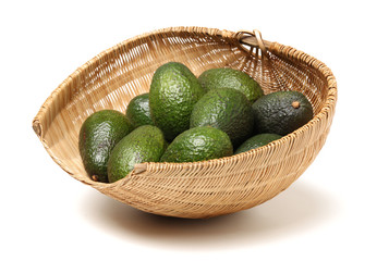 Avocado on a white background