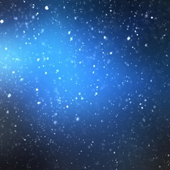 Dark blue winter night illustration. Snowfall pattern. Low light. Season illustration.