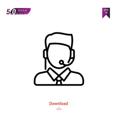 Outline Black administrator  icon vector isolated on white background. management. Graphic design, mobile application, logo, user interface. EPS 10 format vector