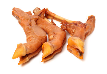 Rumex cooked on a white background