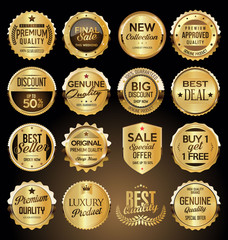 Luxury premium golden badges and labels 