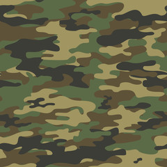 Fototapeta premium Military camouflage seamless vector pattern.