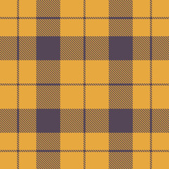 Mustard yellow checked plaid pattern vector