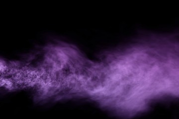 Cute dense visionary flat smoke line isolated on black - 3D illustration of smoke