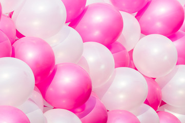 Fototapeta na wymiar pink and white balloon background