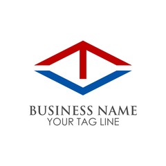 Creative Initial Letter TV Logo Design Vector