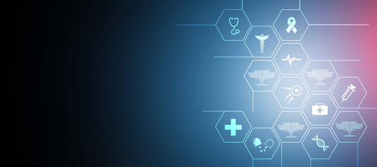 2D illustration medical structure background