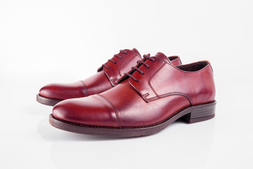 pair of red shoes isolated on white background