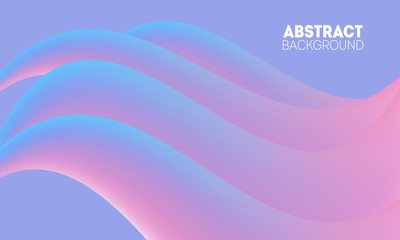 Pastel soft wavy background. Pink and blue gradient waves