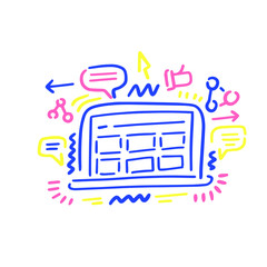 Laptop Icon in trendy style isolated on white background. Computer symbol for your web site design, logo, app, UI. Vector illustration, EPS10.