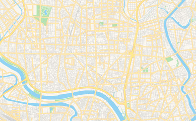 Printable street map of Adachi, Japan