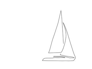 Sail boat line drawing, vector illustration design. Holidays collection.