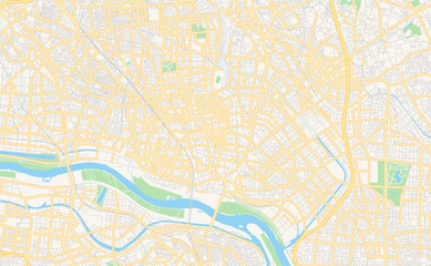 Printable street map of Kawaguchi, Japan