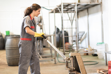 Working woman in industrial site