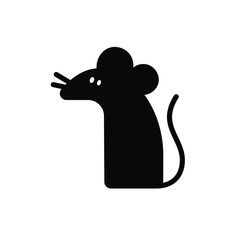 Vector Mouse Logo Design Template. Rat, mouse, mice lineart design. Vector illustration