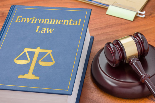 A law book with a gavel - Environmental law