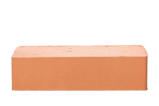 brick isolated on white background with clipping path and copy space for your text