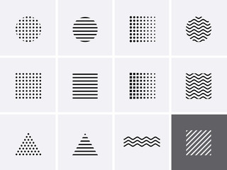 Memphis shape Icon design elements.