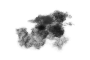 Fototapeta na wymiar Textured Smoke,Abstract black,isolated on white background