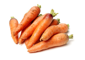 Fresh carrot on a white background