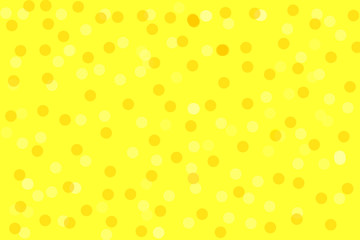 Simple abstract yellow background with glitter, circles of light, bubbles. Bright, festive, cheerful summer, spring background and texture