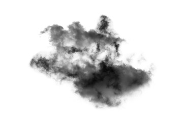 Textured Smoke,Abstract black,isolated on white background