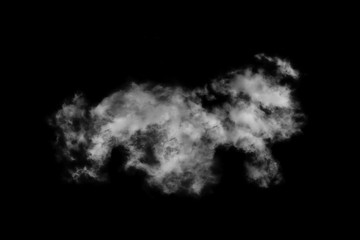 Textured cloud,Abstract black,isolated on black background