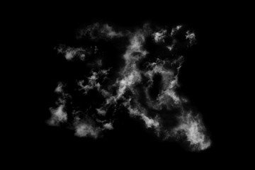 Fototapeta premium Textured cloud,Abstract black,isolated on black background