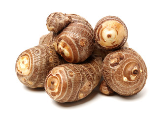 Taro on white background