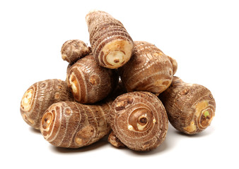 Taro on white background