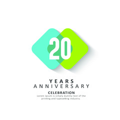 20 Year Anniversary Vector Template Design Illustration