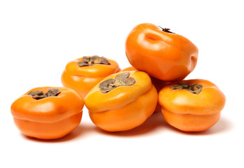 persimmon on white background