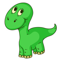 Cool dinosaur, dino. Cartoon mascot for children, kids clothing. Fashionable illustration for t-shirt designs