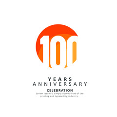 100 Year Anniversary Vector Template Design Illustration