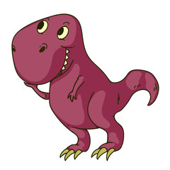 Cool dinosaur, dino. Cartoon mascot for children, kids clothing. Fashionable illustration for t-shirt designs
