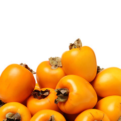 persimmon on white background